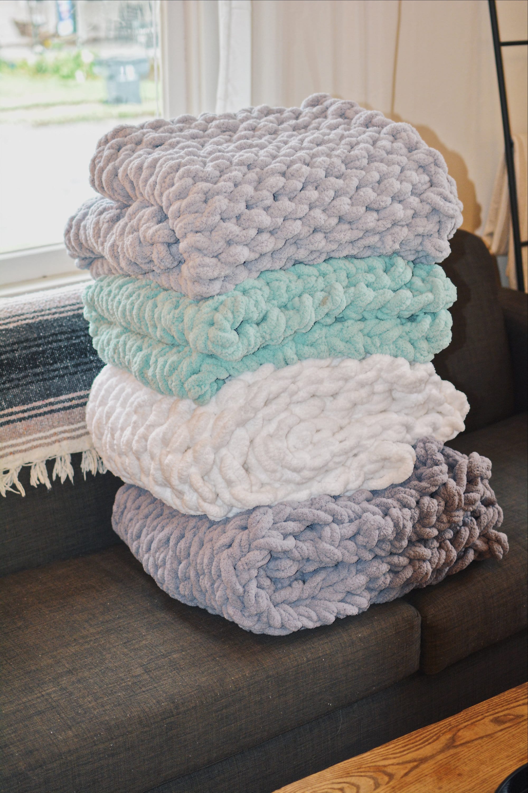 Blanket Kit DIY Easy Simple Chunky Knit Craft DIY Etsy