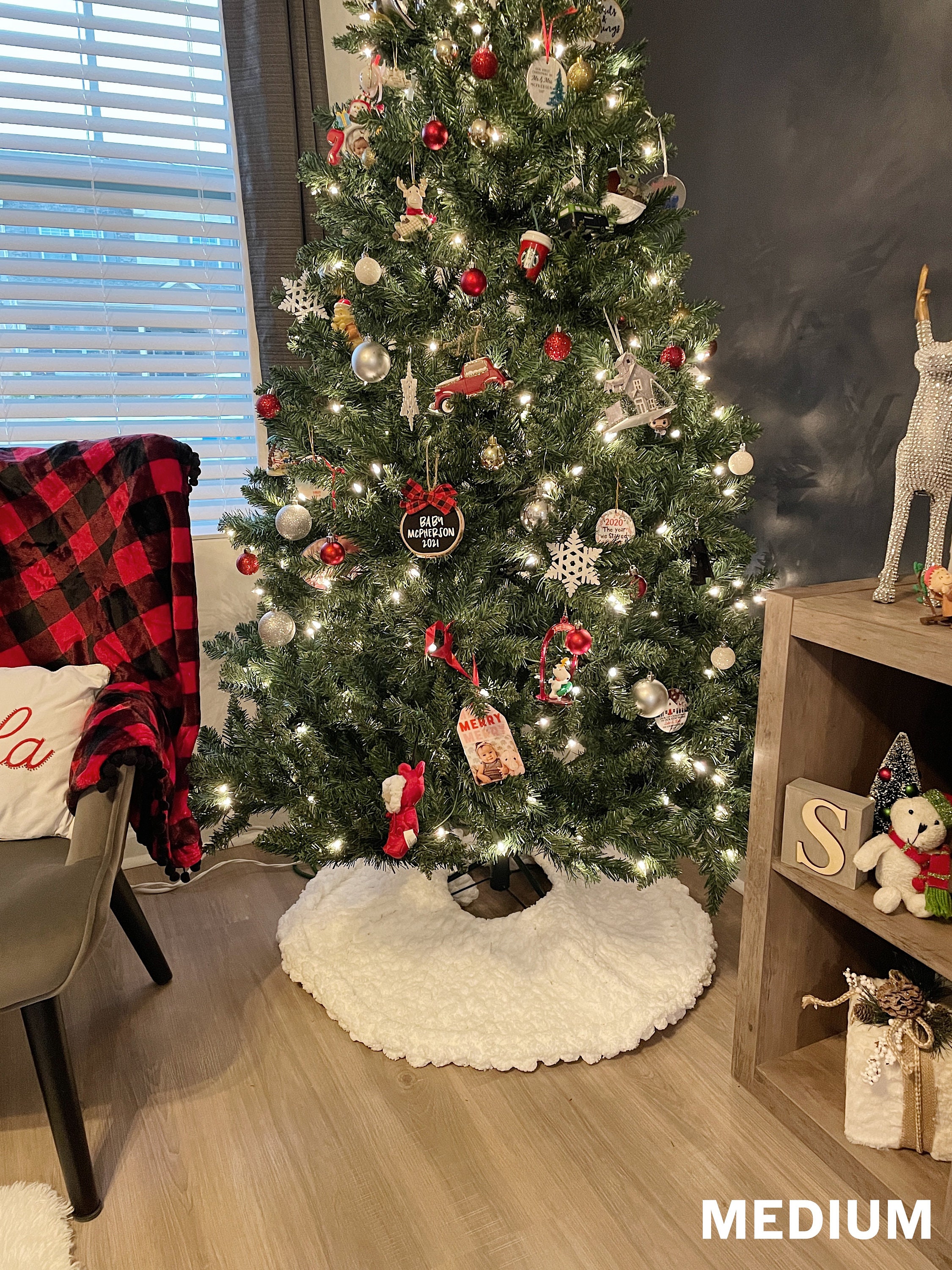 Christmas Tree Skirt Modern Farmhouse Christmas Decor Chunky Etsy