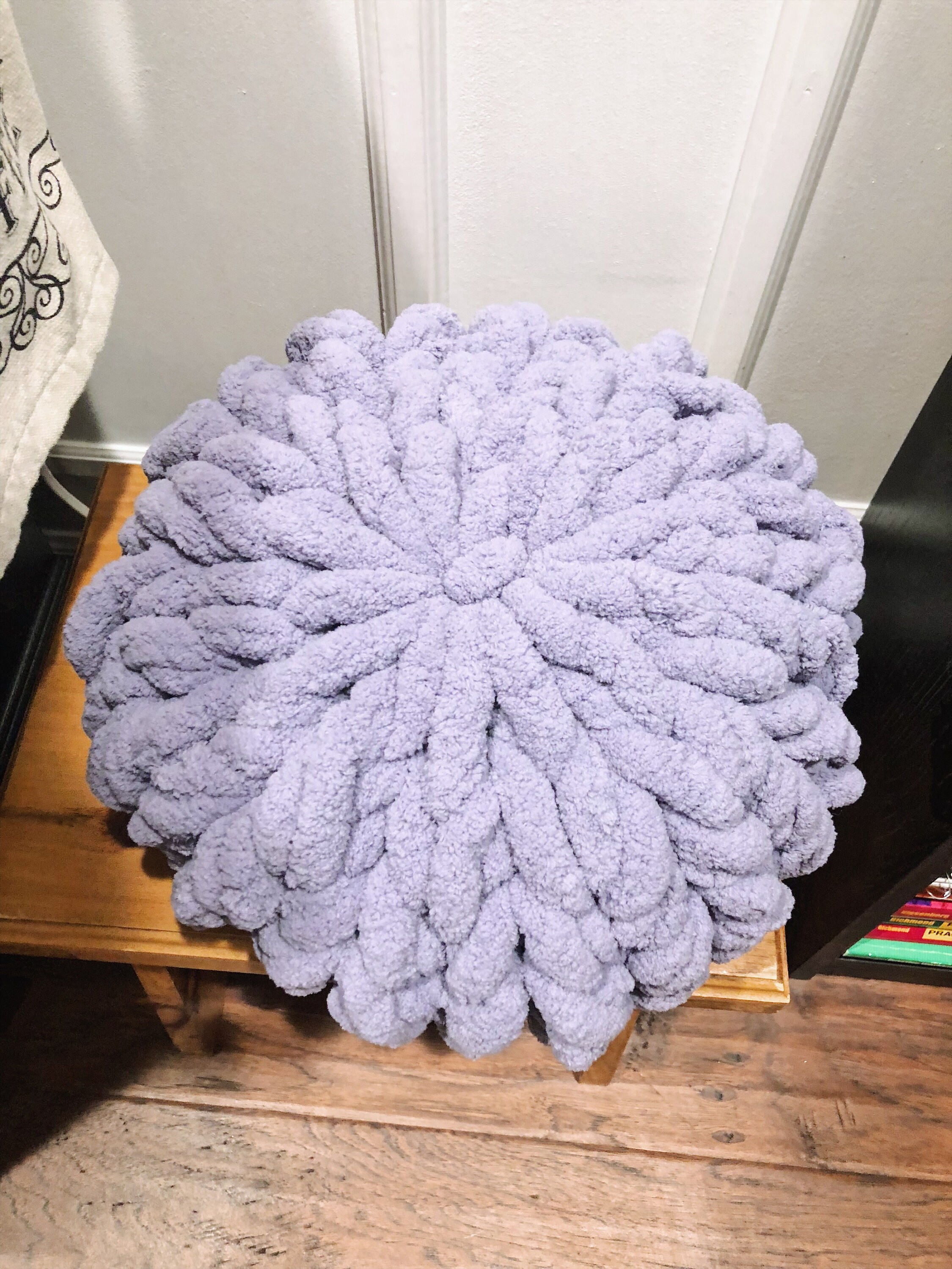 Chunky Knit Pillow Handmade Soft Chenille Etsy