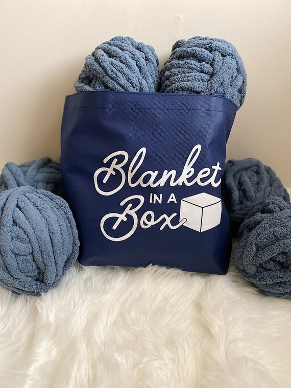 DIY Blanket Making Kit, Chunky Knit, Soft Yarn Craft 