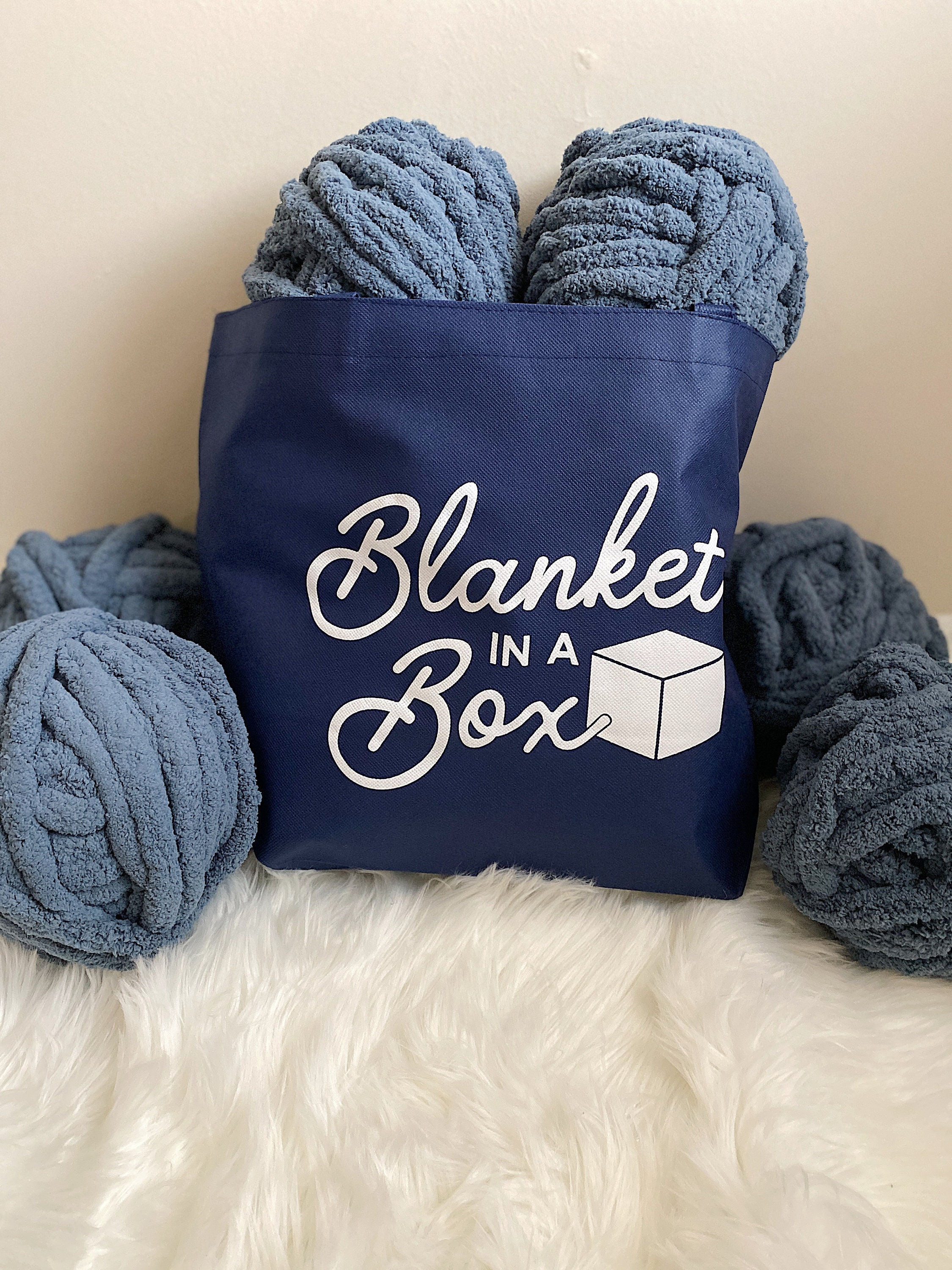 BLANKET KNITTING KIT, Simple 3 Colors Blanket Knitting Kit, Hobby