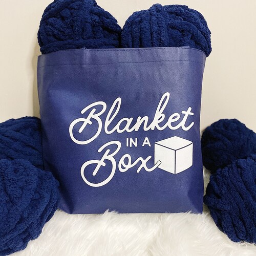 Blanket Kit DIY Easy Simple Chunky Knit Craft DIY Etsy