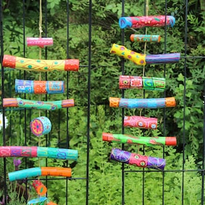 Garden mobiles, garden decorations, window decorations, wooden wind chimes