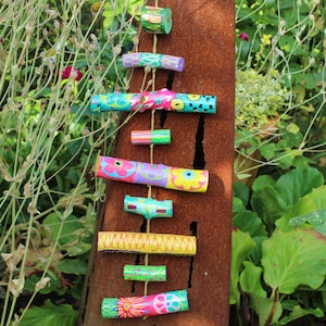 Tuindecoratie, mobiel, windgong, hout