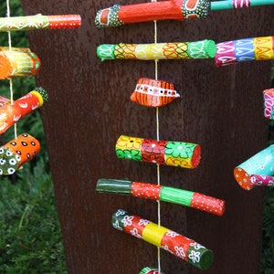 Garden mobiles, garden decorations, window decorations, wooden wind chimes