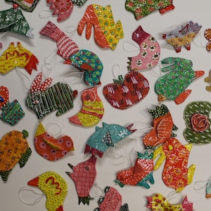 10 mobiles, papier-mâché