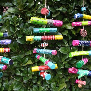 Garden decoration, wind chime, wooden mobile