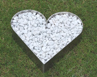 Stainless steel heart grave decoration size: 400 mm