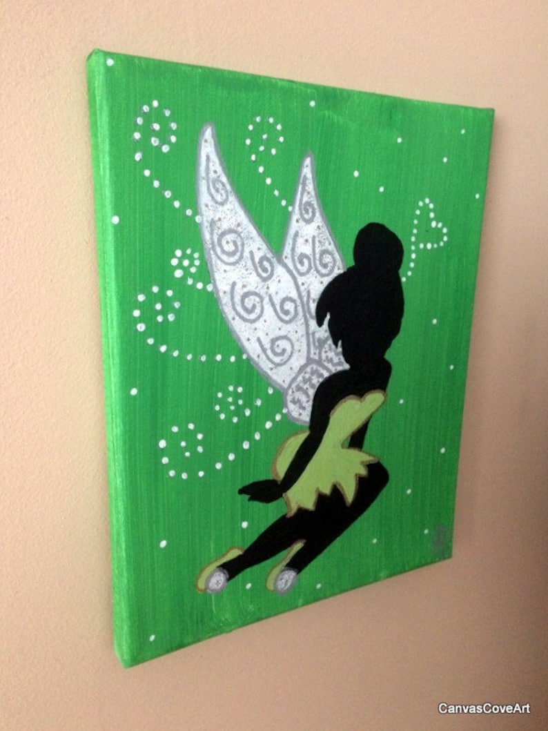 Tinkerbell Acrylic Painting 8 x 10 canvas Art Etsy