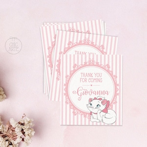 Carte numérique Marie, étiquette de chat Marie, fête d'anniversaire de Marie chat, étiquette Pringles, anniversaire des aristochats, Marie imprimable, aristochats Disney