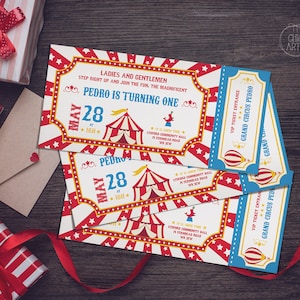Circus Birthday Party Invitation, Circus Party, Circus Birthday Digital Invite, Circus Download, Circus Printable, Circus Decorations