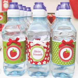 Strawberry Party Decor, Strawberry Birthday, Strawberry Party Label, Bottle Labels, Berry Birthday, Berry Tags, Berry Party, Berry Favor
