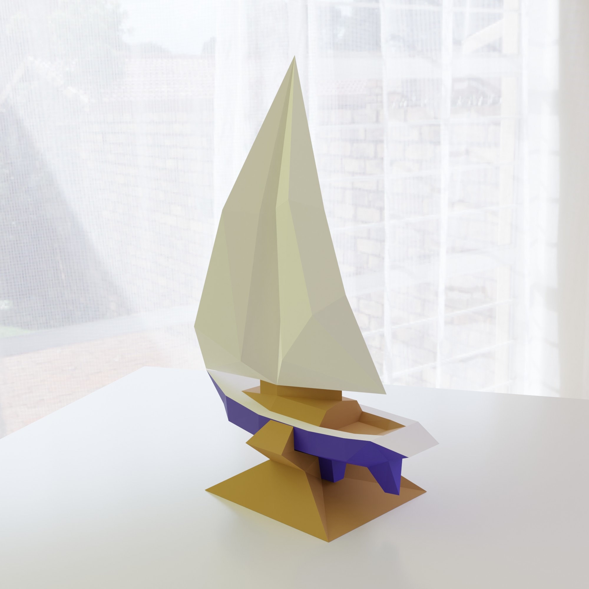 Paper Craft Boat Etsy
