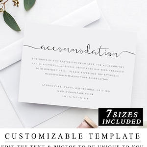 Anpassungen Hochzeitskarte - The One, Hochzeitsinformationskartenvorlage, DIY Braut einladen Einsatzvorlage, Print At Home, bearbeitbar, 7 Größen