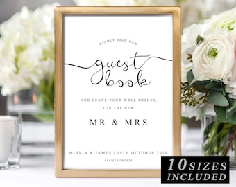 Wedding Guestbook Sign - The One, Printable Guestbook Sign, Guest book , DIY Guestbook Template, Kindly Sign Our Guestbook, INSTANT DOWNLOAD