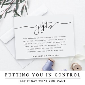 Printable Wedding Gift Registry Template Wedding Insert Cards Elegant Printable Wedding Gift Registry Template Wedding Insert Cards Elegant