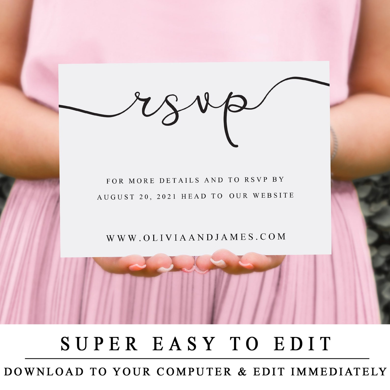 RSVP Website Template Instant Download Wedding Website RSVP Templates Visit Our Website Card RSVP Website Template Instant Download Wedding Website RSVP Templates Visit Our Website Card