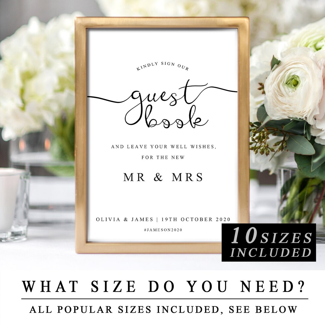 Wedding Guestbook Sign the One, Printable Guestbook Sign, Guest Book