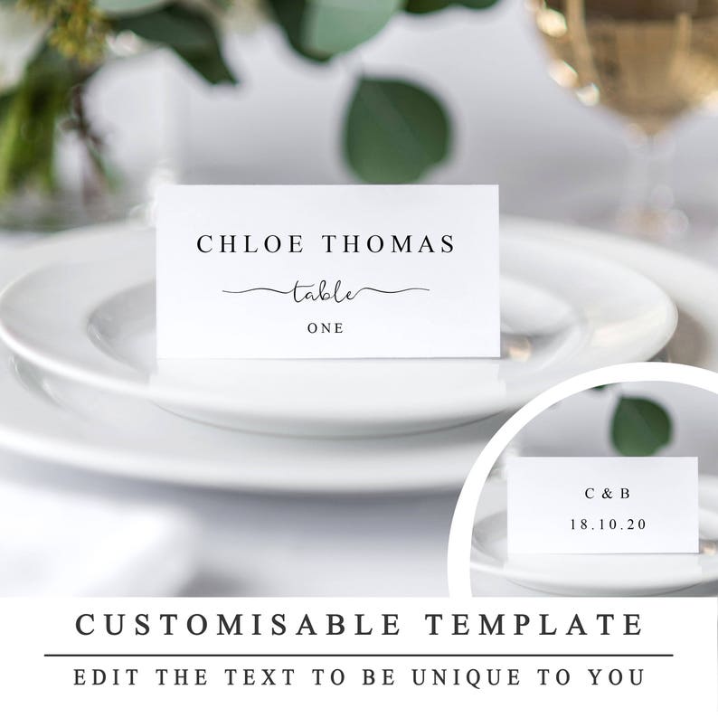 Custom Wedding Reception Place Cards Wedding Place Card Etsy