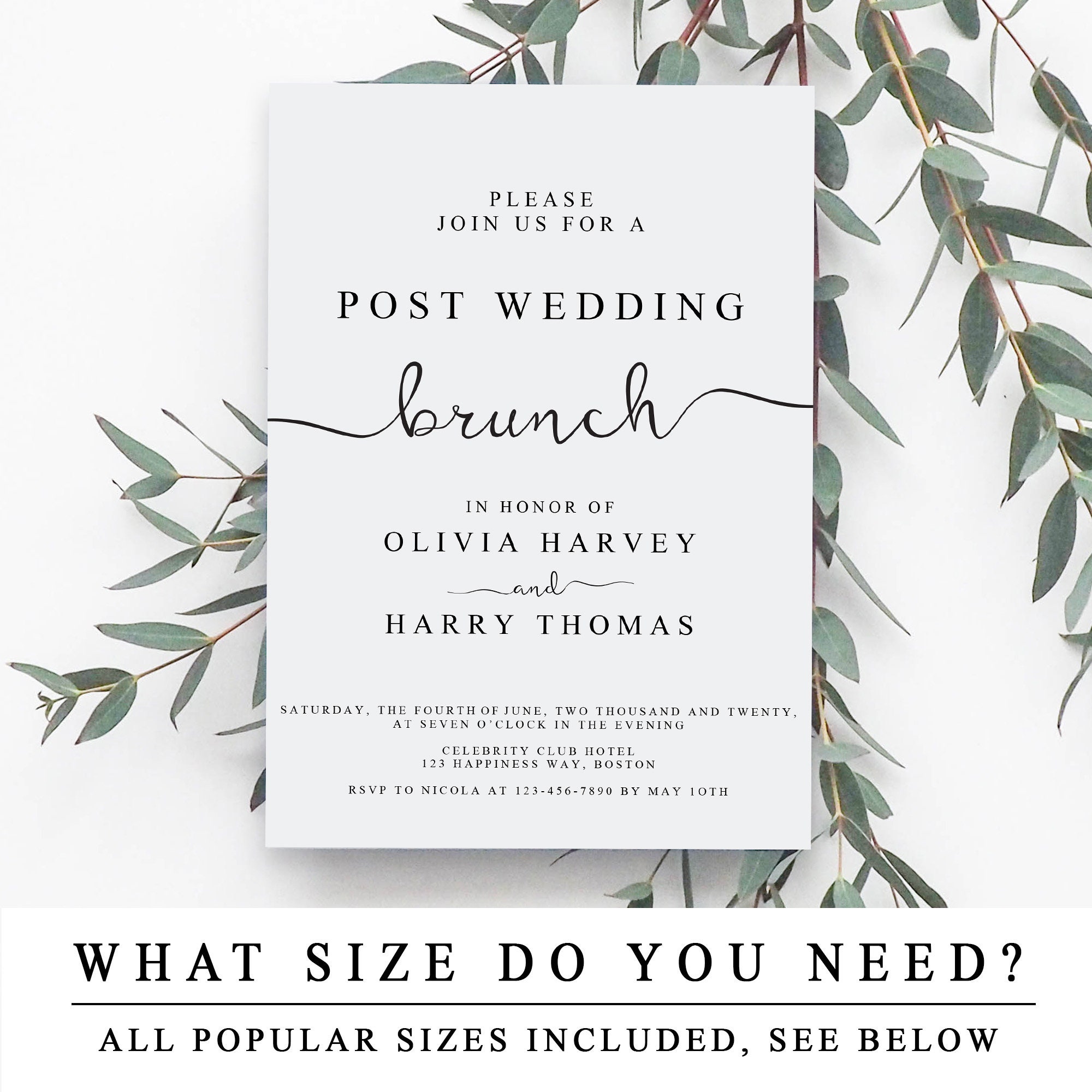 Post Wedding Brunch Invites, Wedding Brunch Invitation Template, Editable Brunch Invite, Printable Wedding Brunch Template INSTANT DOWNLOAD - Etsy Post Wedding Brunch Invites, Wedding Brunch Invitation Template, Editable Brunch Invite, Printable Wedding Brunch Template INSTANT DOWNLOAD - Etsy