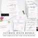 The One | ULTIMATE Wedding Invite Template Bundle Of 16 Different Designs, Home Print Wedding Invitation, Wedding Suite Instant Download