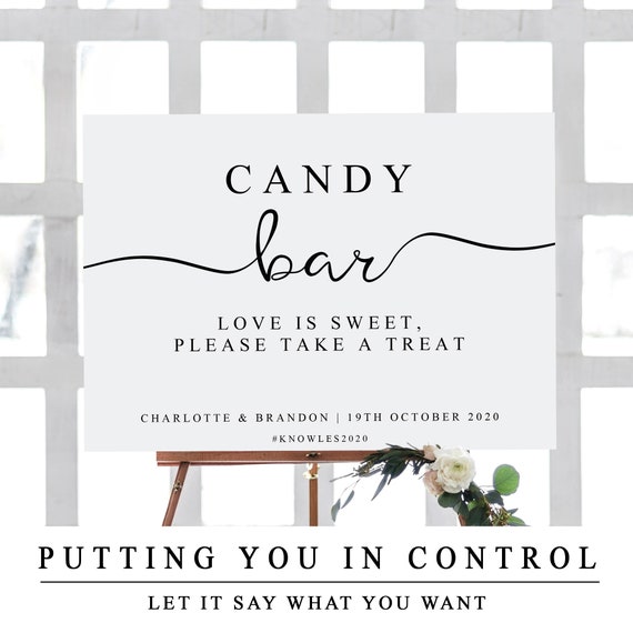 Diy Printable Wedding Sign Candy Bar Sweet Cart - Diy Wedding Signs Templates Diy Printable Wedding Sign Candy Bar Sweet Cart - Diy Wedding Signs Templates