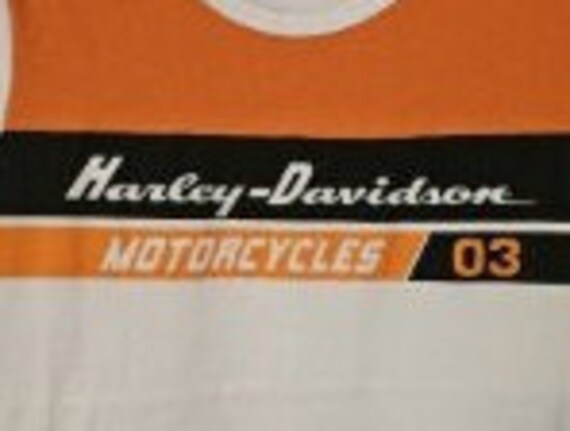 Harley-Davidson Motorcycle Bike T-shirt for women, size M unclear orange type Vintage Second Hand