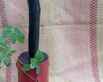 Sacred Strength - Wooden leather wrapped mugdal dedicated to Shakti