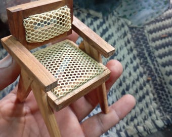 Miniature wooden Chandigarh Chair designed by Le Corbusier