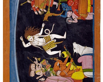 Shiva dancing with his Ganas