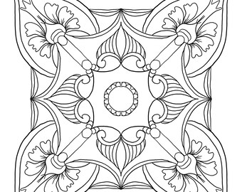 Adult Colouring Page,  Mandala, Wood Burning Pattern, Great activity for all ages. Things to do to pass the time.