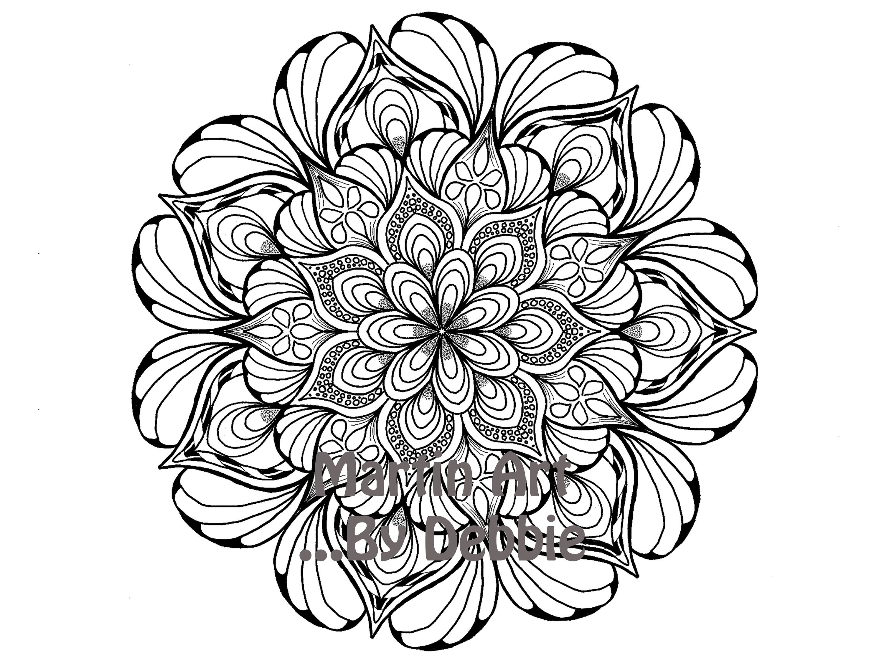 Download Adult Colouring Page Mandala Coloring Pattern Page Instant ...