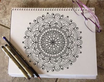 Digital Mandala Coloring Page