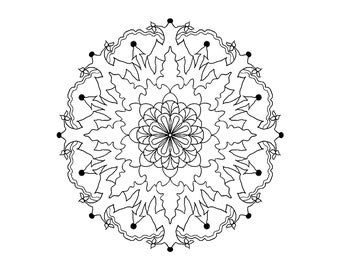 Mandala Simple Design Coloring Page