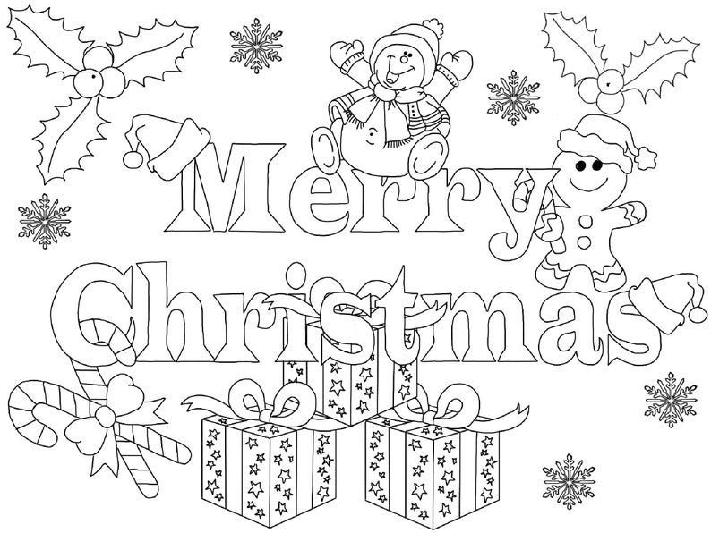 Christmas Colouring Page | Etsy