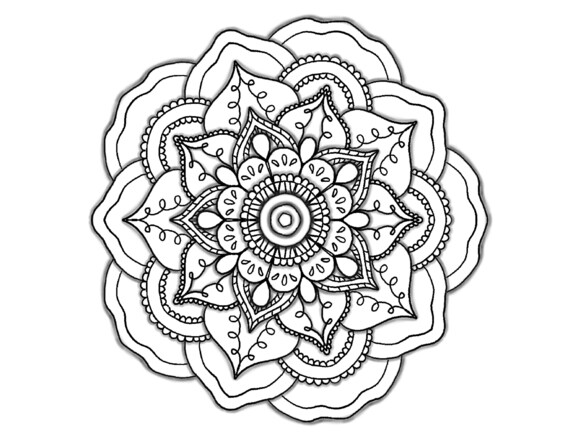 15 Page Printable Mandala Coloring Book Flower Mandala Design Coloring  Books for Adults Instant Digital Download 