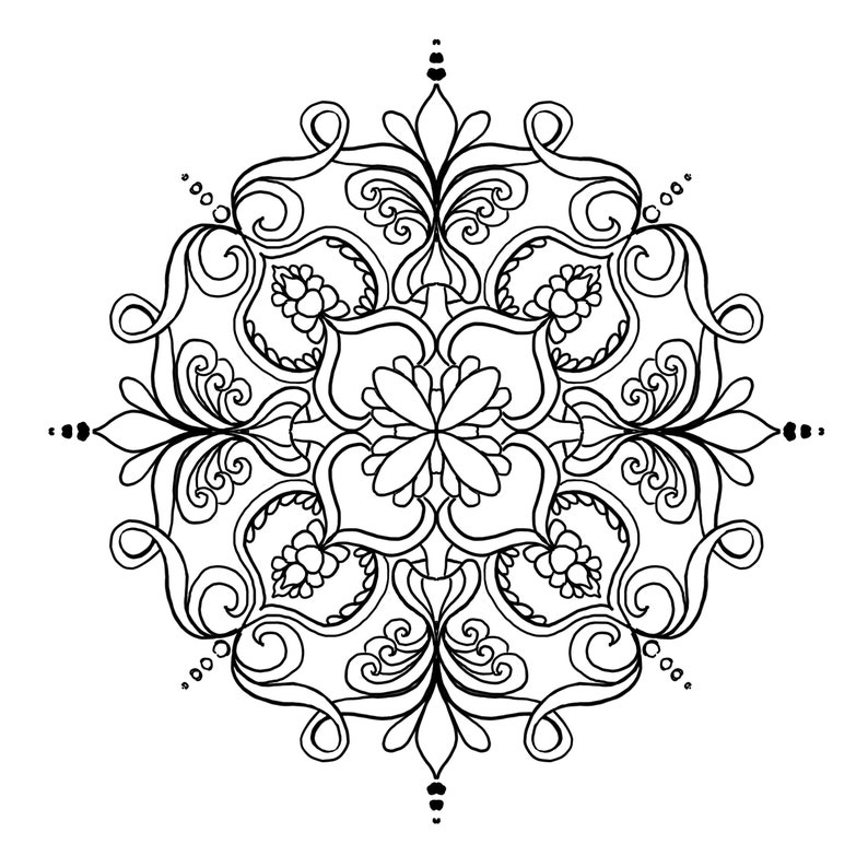 Great activity for all ages. Mandala coloring page. Things to do to pass the time during a difficult time image 1