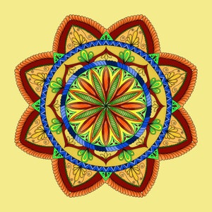 Custom Designed Mandala, Coloring Page, Instant Download, Printable, Digital Download, Wall Art image 2