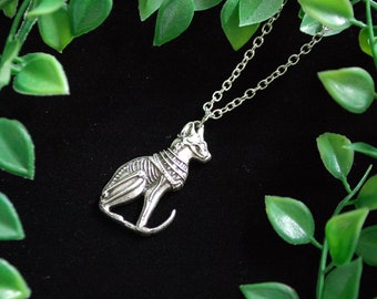 Silver tone Egyptian goddess Bastet cat Necklace gift