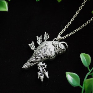 Greek Goddess Athena owl with arrows Necklace moon gift