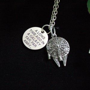 Star wars A long time ago in a galaxy far far away necklace gift image 1