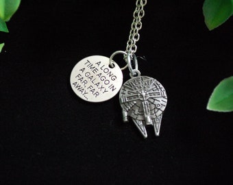 Star wars A long time ago in a galaxy far far away necklace gift