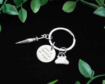 Mary Poppins Just a spoonful of sugar Keychain Keyring umbrella bag gift