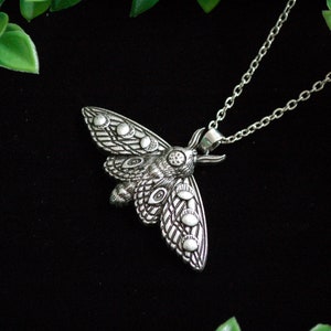 Silberton Motte Mondphase Anhänger Halskette Geschenk