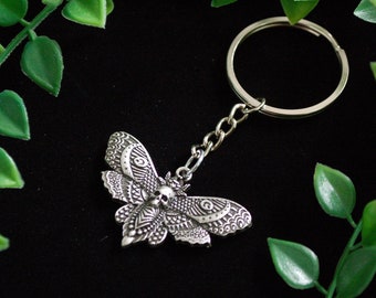 Death's head moth keyring keychain gift