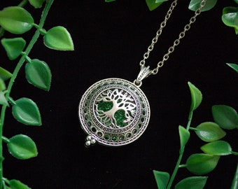 Celtic tree of life essential oil diffuser necklace gift