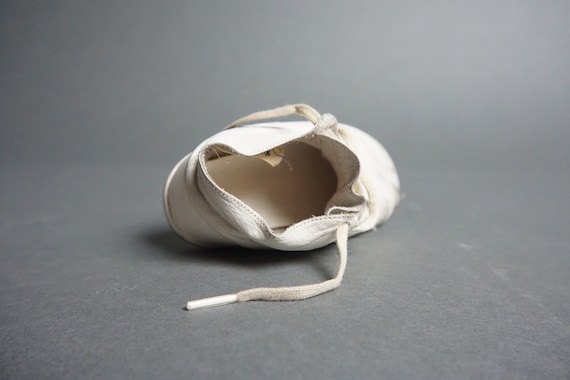 Vintage White Leather Baby Shoes, Toddler Shoes, The … - Gem