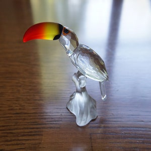 Perfect Swarovski Toucan Ornament in Original Box, 3&quot;, 7621NR000006, Crystal Toucan Figurine, Swarovski Glass Crystal, Swarovski Toucan
