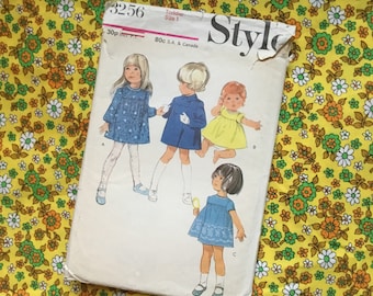 Vintage Sewing Pattern Style 3256 - Toddler Size 1 Dress & Coat