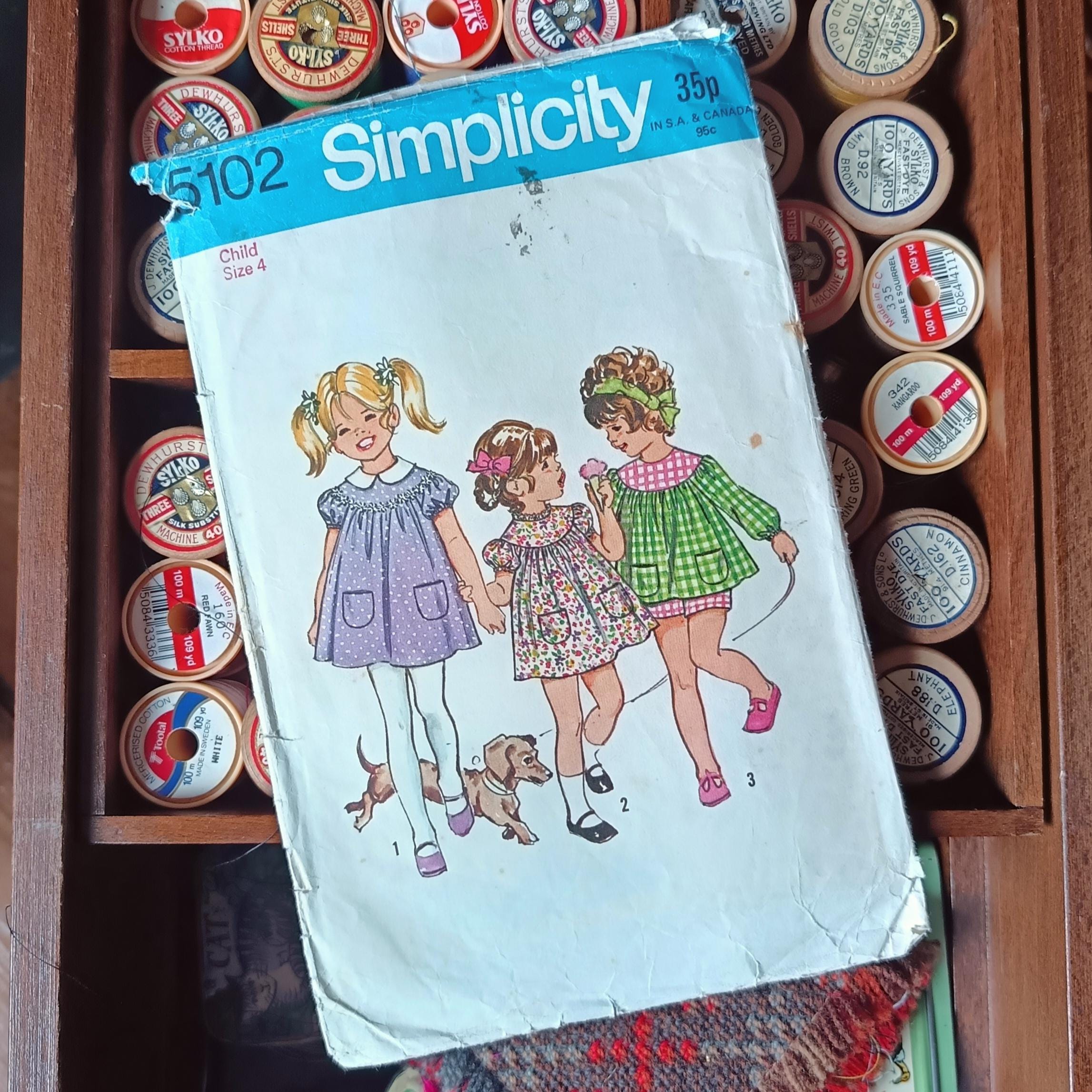 Vintage Child's Smock Dress, Top and Shorts Sewing Pattern